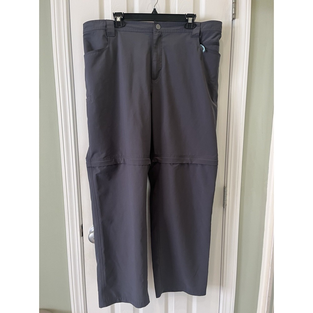 Field‎ & Stream Men 2XL Convertible Hiking Pants Elastic Waist Gray Poly/Spandex